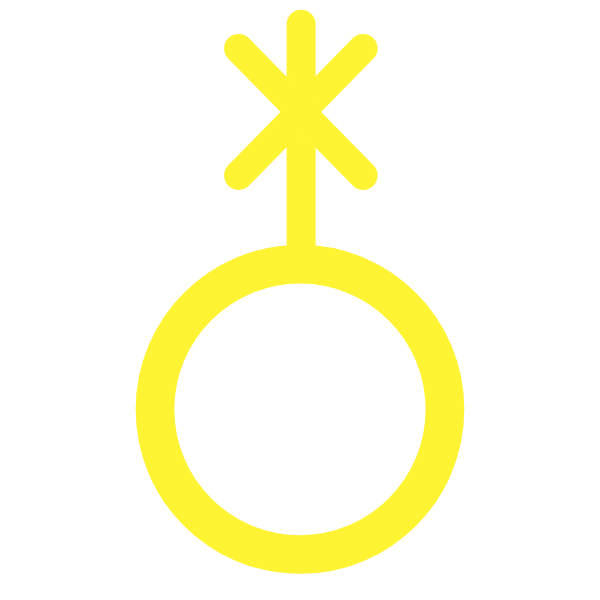 non-binary genderqueer yellow symbol